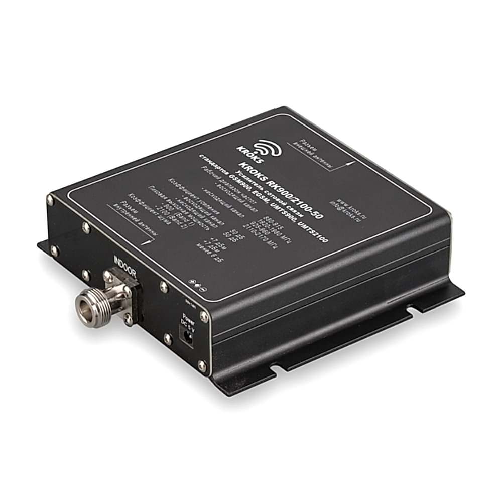 Двухдиапазонный репитер GSM900 и 3G сигнала 50дБ KROKS RK900/2100-50