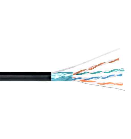 Кабель PLEXUS FTP 4PR  24AWG Cu CAT 5E, Cu  OUTDOOR black,(0,48)  305 м.