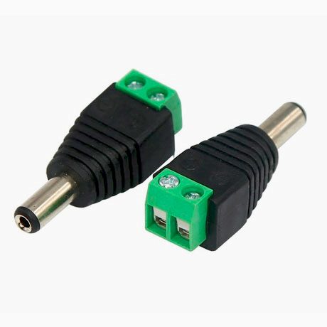 Разъем питания штекер 2.1х5.5 с клеммной колодкой (блистер) REXANT