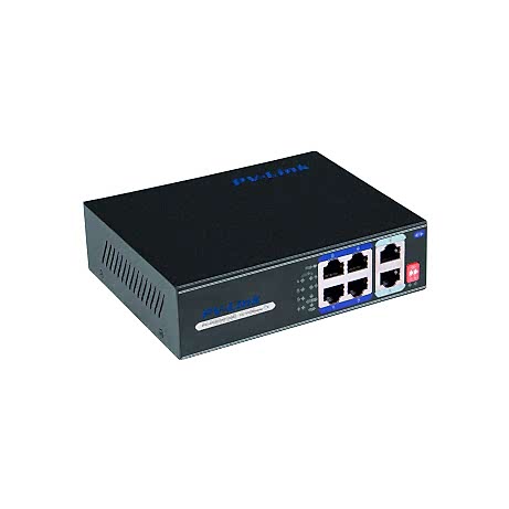 PV-POE04F2WD - PoE коммутатор, 4 PoE 100 Мбит/с, 2 Up-link 100 Мбит/с, 65 Вт, 250 м, Watchdog