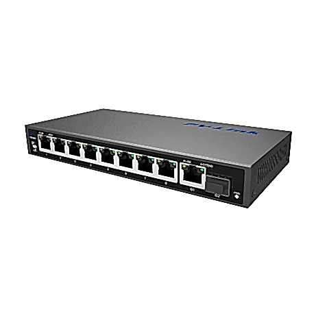 PV-POE08G1S1 - PoE коммутатор, 8 PoE 100 Мбит/с, 2 Up-link 1xRJ45, 1xSFP 1000 Мбит/с, 110 Вт